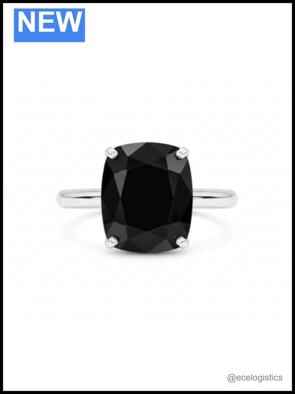 925 Sterling Silver Blue Topaz Statement Ring for Men and Women